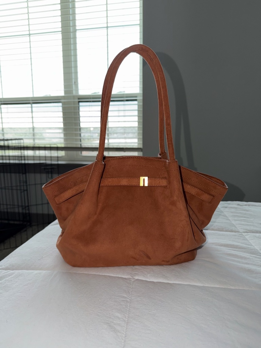 Hana Medium Faux Suede Tote Bag